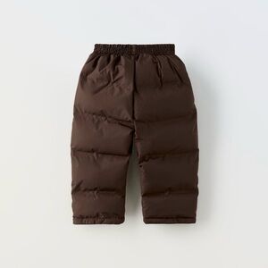 Zara Waterproof Brown Puffer Pants 1.5yrs